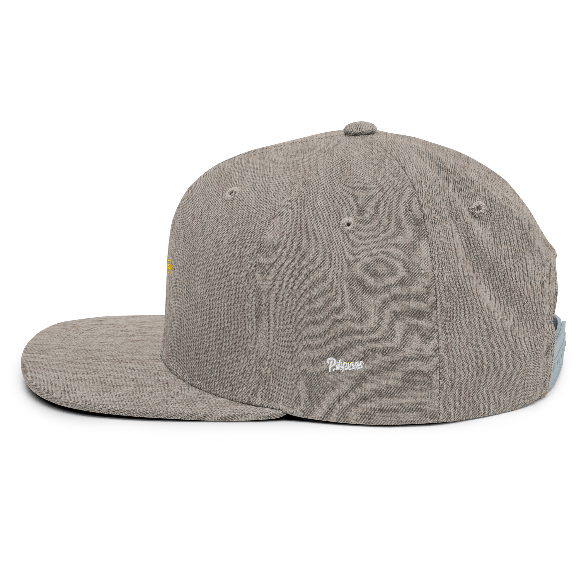 SUN + SCRIPT - wool blend flat bill hat - Royal Blue