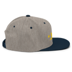Three Stars & Half-Sun + Script - wool blend flat bill hat - Green Camo