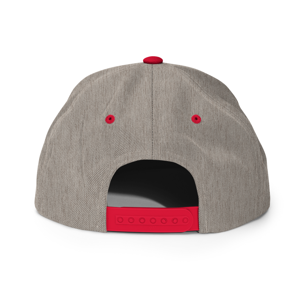 Three Stars & Half-Sun + Script - wool blend flat bill hat - Silver