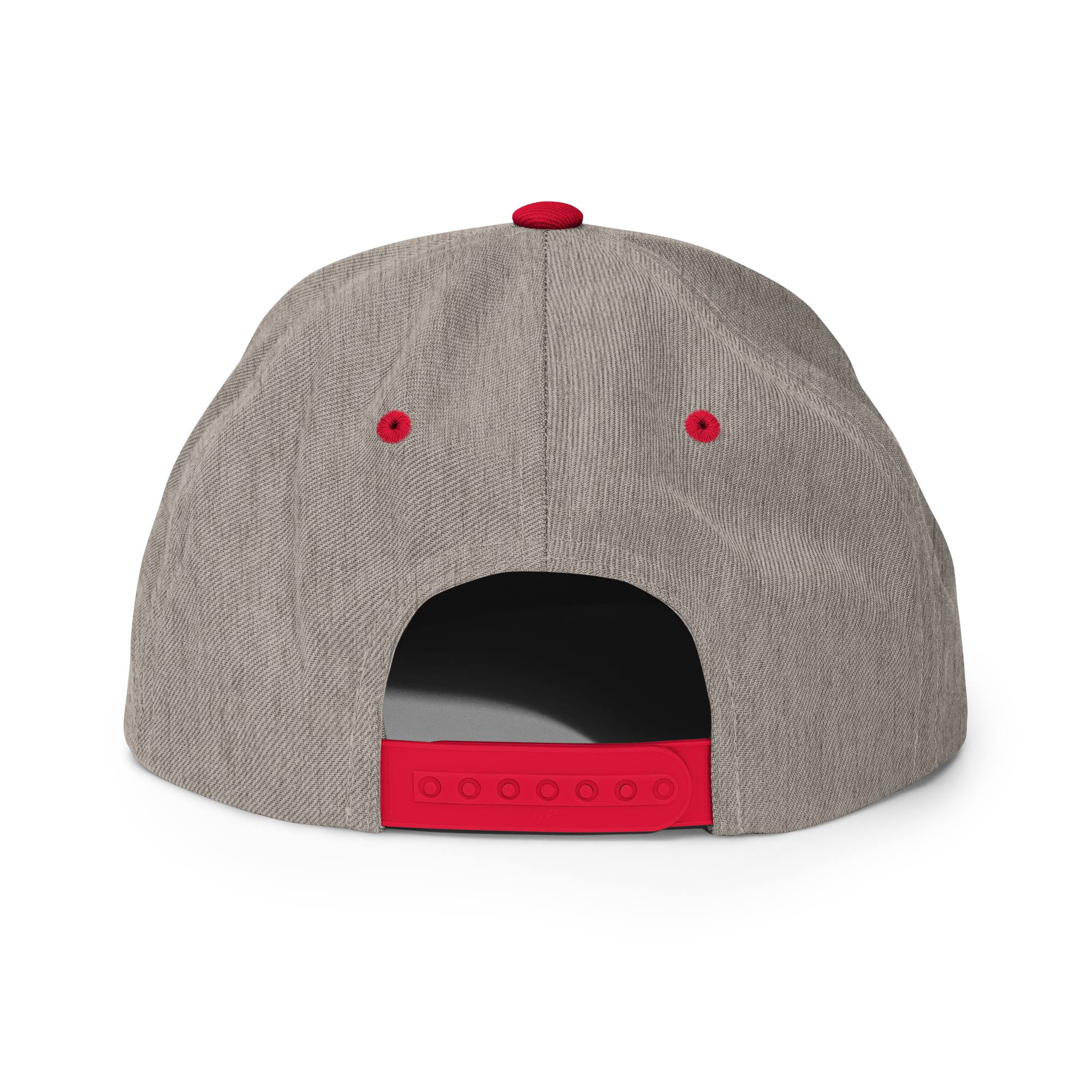 Three Stars & Half-Sun + Script - wool blend flat bill hat - Natural/Black