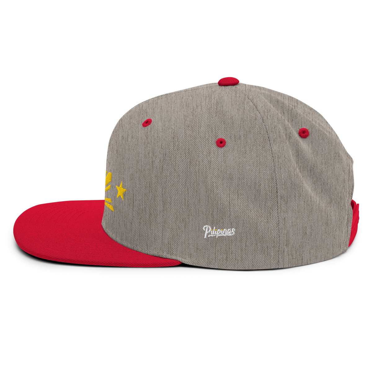 Three Stars & Half-Sun + Script - wool blend flat bill hat - Green Camo