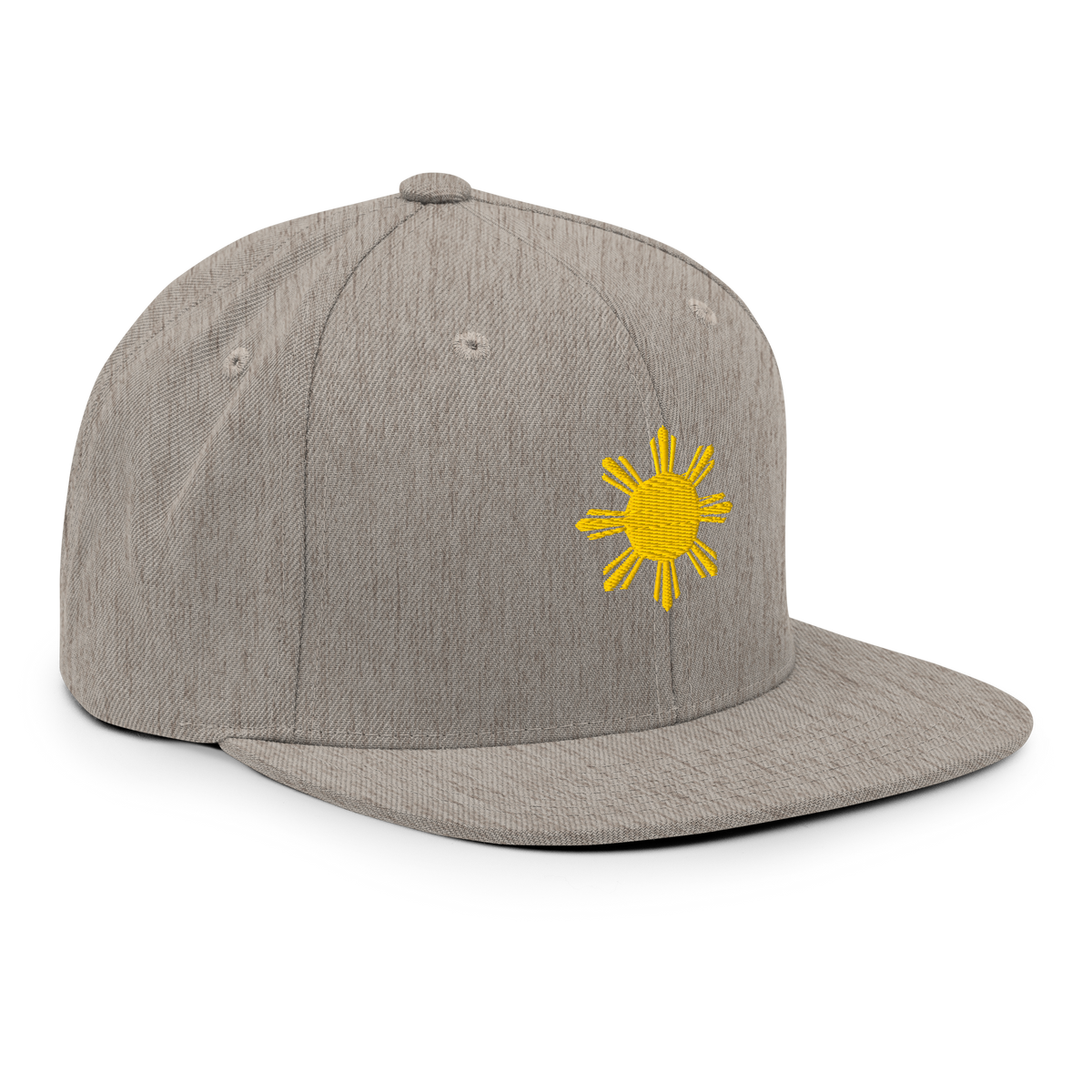 SUN + SCRIPT - wool blend flat bill hat - Navy