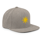 SUN + SCRIPT - wool blend flat bill hat - Black