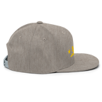 Three Stars & Half-Sun + Script - wool blend flat bill hat - Green Camo