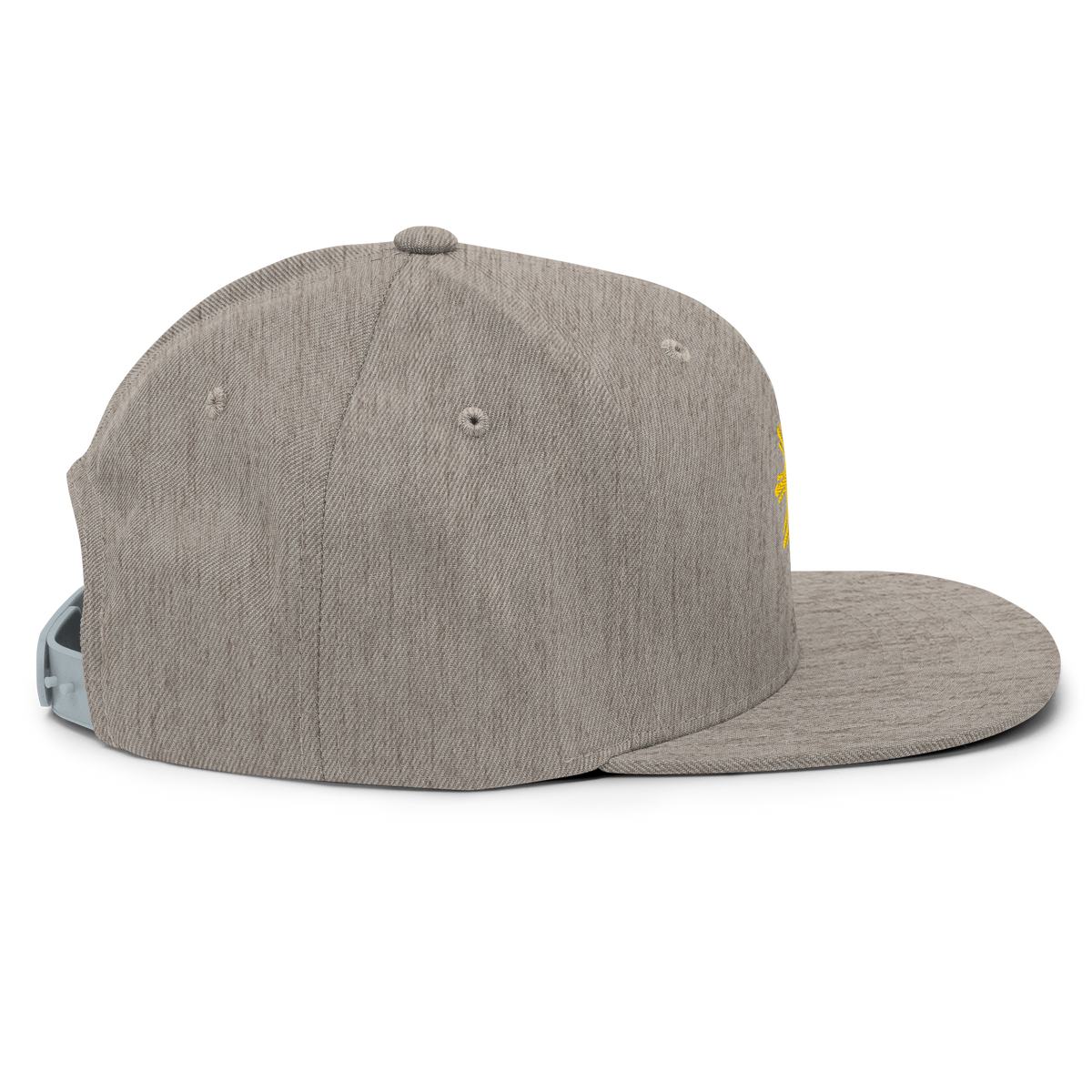 SUN + SCRIPT - wool blend flat bill hat - Black