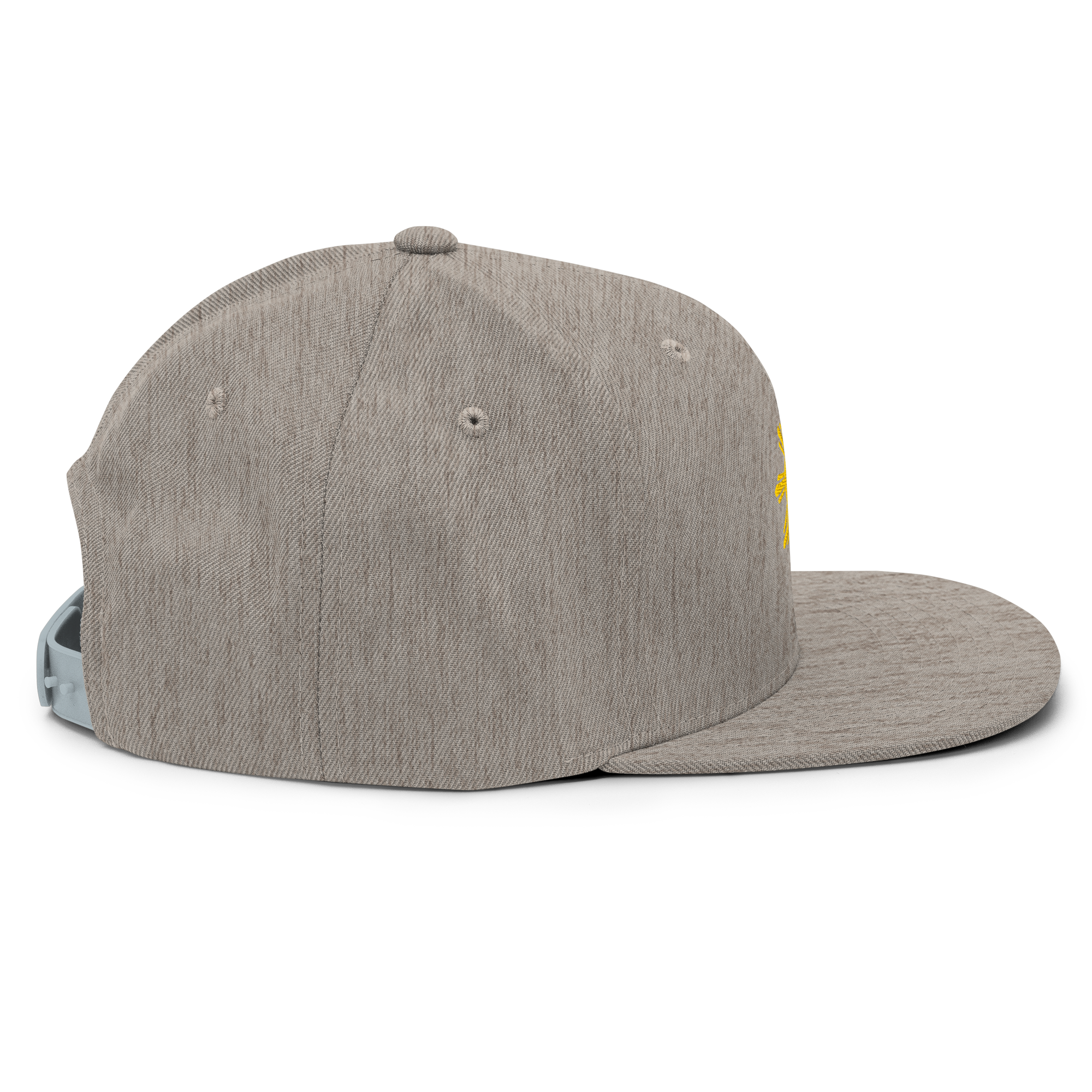 SUN + SCRIPT - wool blend flat bill hat - Navy