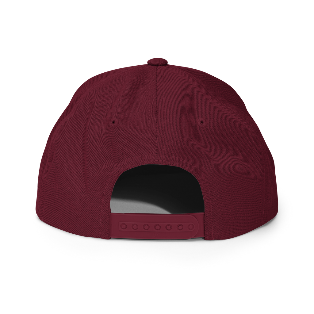 Three Stars & Half-Sun + Script - wool blend flat bill hat - Black