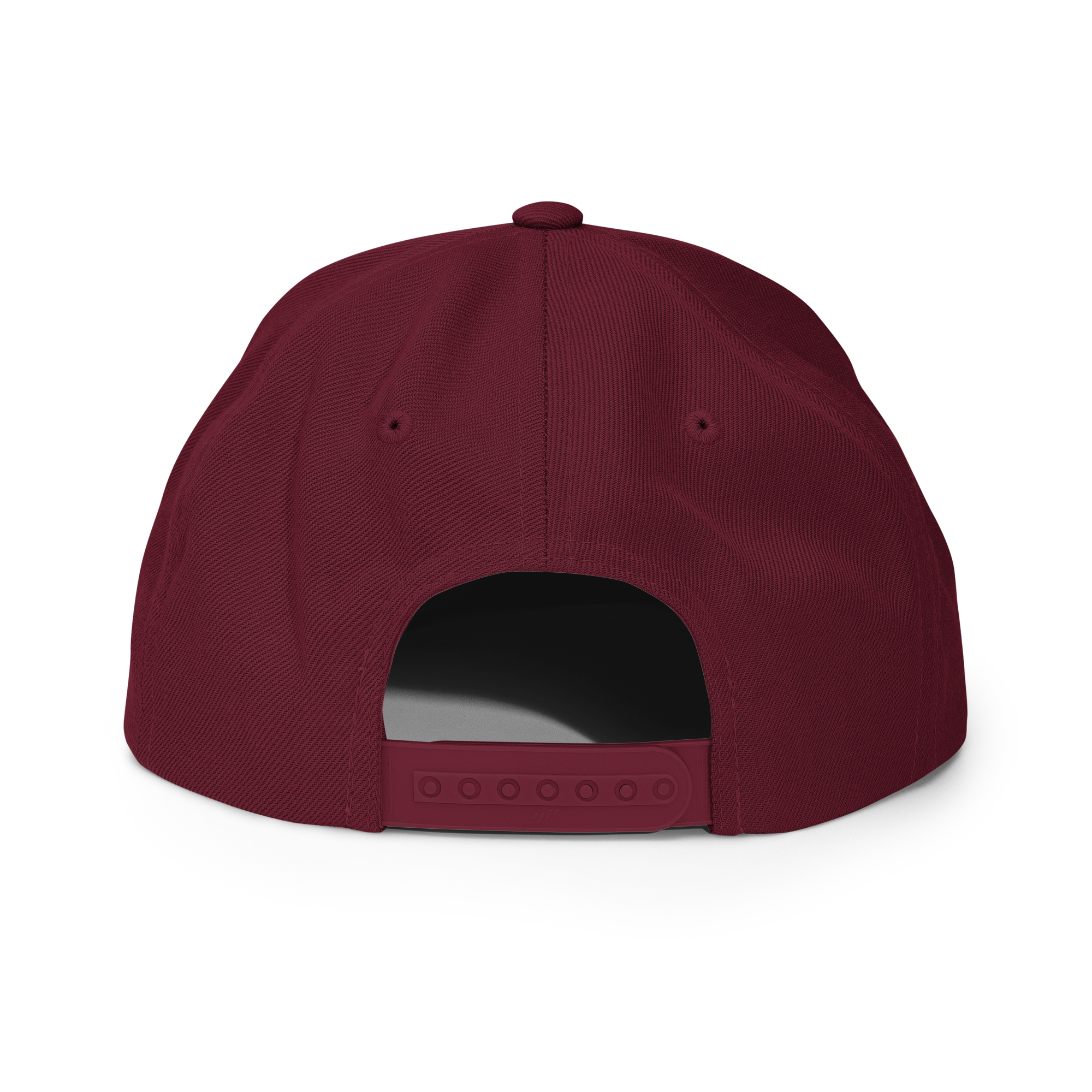 Three Stars & Half-Sun + Script - wool blend flat bill hat - Navy/Red