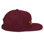Three Stars & Half-Sun + Script - wool blend flat bill hat - Black/Silver