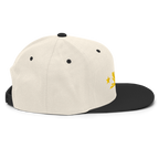 Three Stars & Half-Sun + Script - wool blend flat bill hat - Green Camo