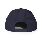 Three Stars & Half-Sun + Script - wool blend flat bill hat - Natural/Black