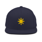 SUN + SCRIPT - wool blend flat bill hat - Dark Grey