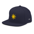SUN + SCRIPT - wool blend flat bill hat - Black