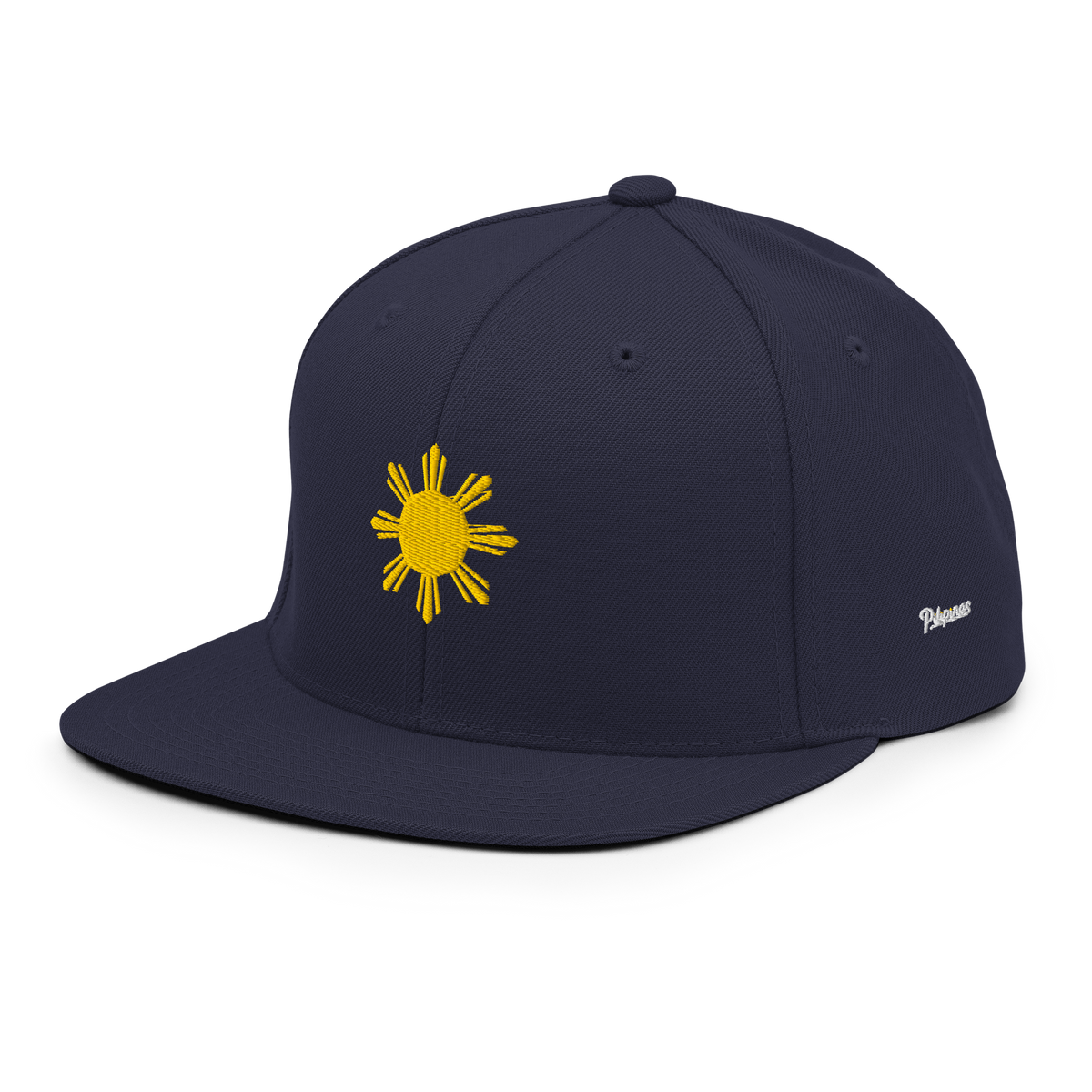 SUN + SCRIPT - wool blend flat bill hat - Black
