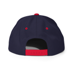 Three Stars & Half-Sun + Script - wool blend flat bill hat - Natural/Black