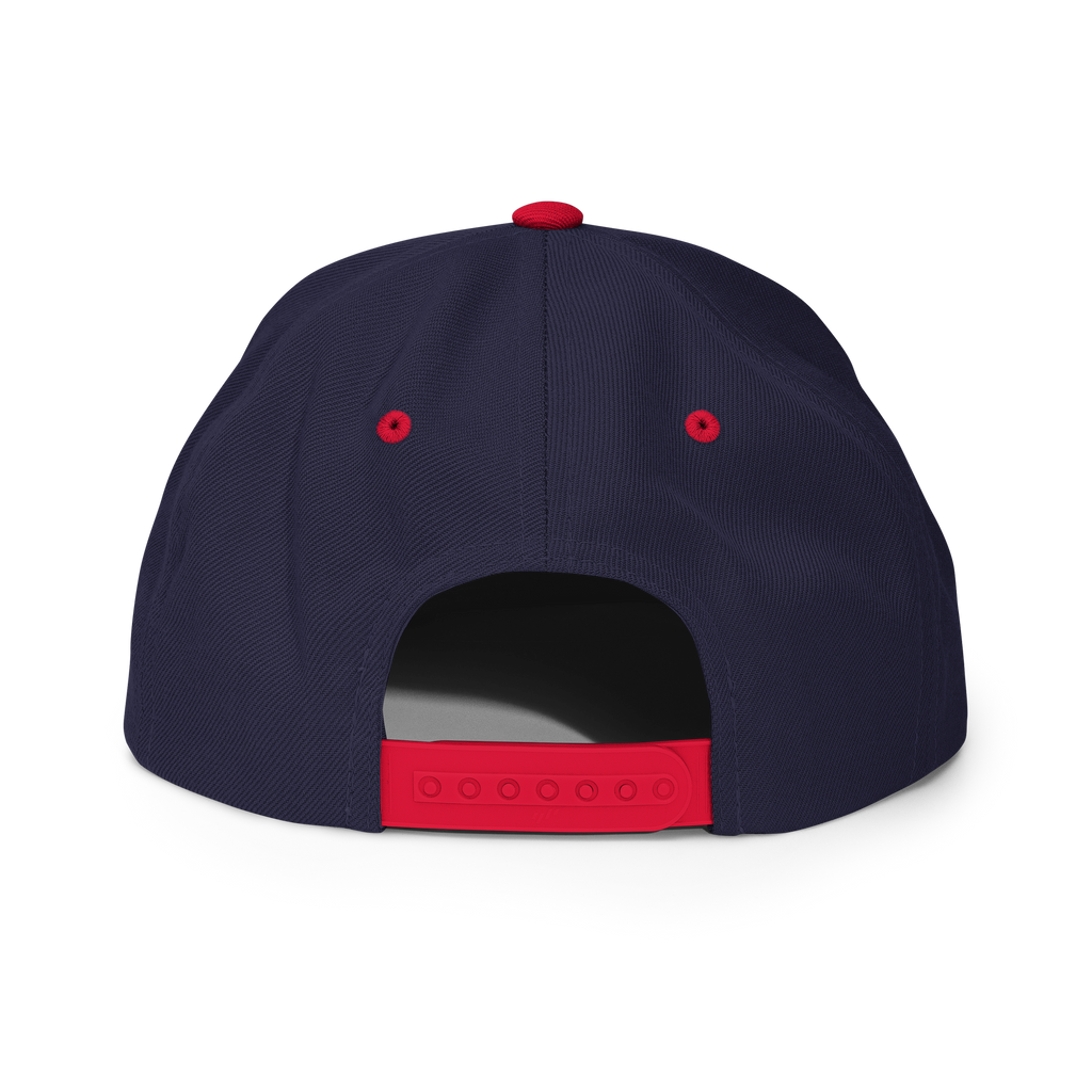 Three Stars & Half-Sun + Script - wool blend flat bill hat - Silver
