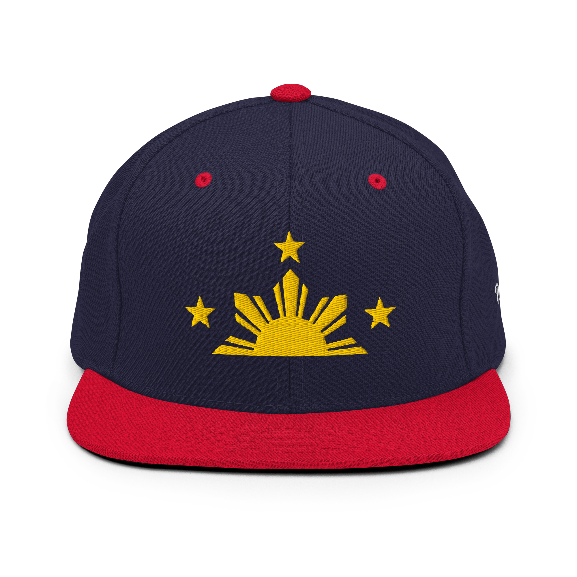 Three Stars & Half-Sun + Script - wool blend flat bill hat - Green Camo