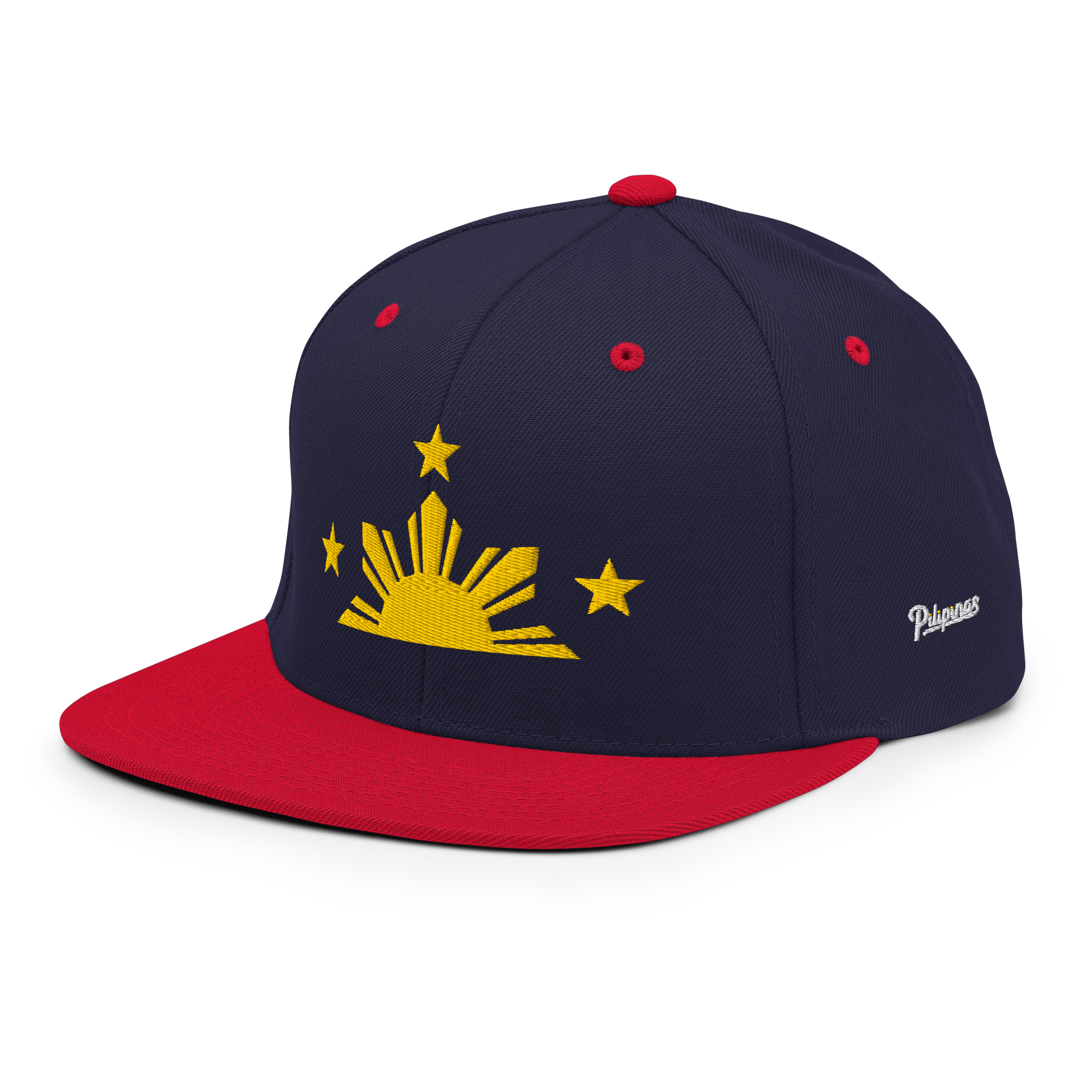 Three Stars & Half-Sun + Script - wool blend flat bill hat - Green Camo
