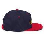 Three Stars & Half-Sun + Script - wool blend flat bill hat - Black