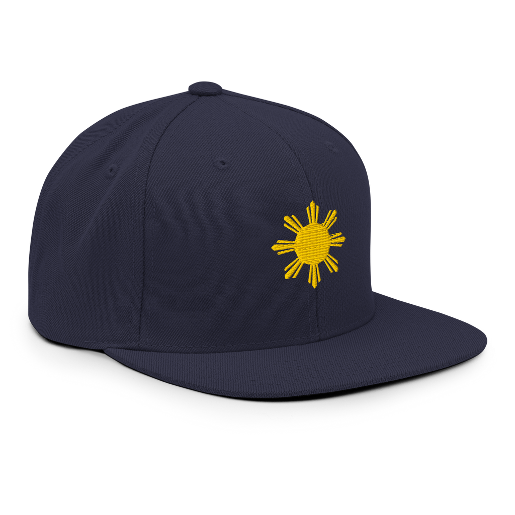 SUN + SCRIPT - wool blend flat bill hat - Black