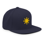 SUN + SCRIPT - wool blend flat bill hat - Black