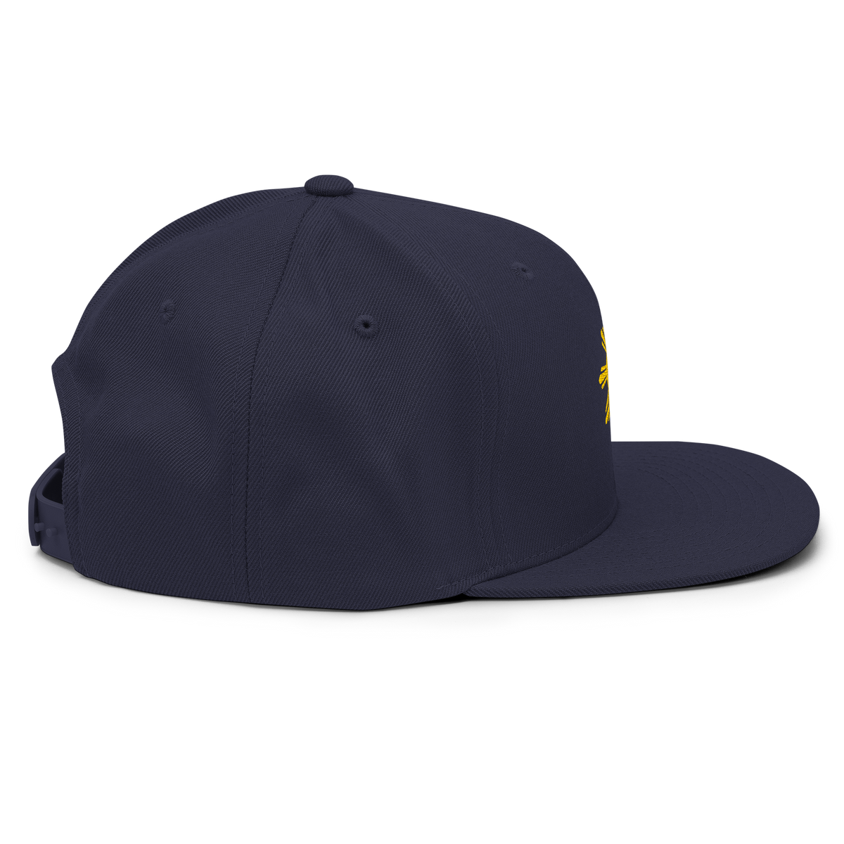 SUN + SCRIPT - wool blend flat bill hat - Black