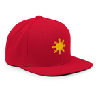 SUN + SCRIPT - wool blend flat bill hat - Heather Grey