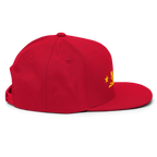 Three Stars & Half-Sun + Script - wool blend flat bill hat - Silver