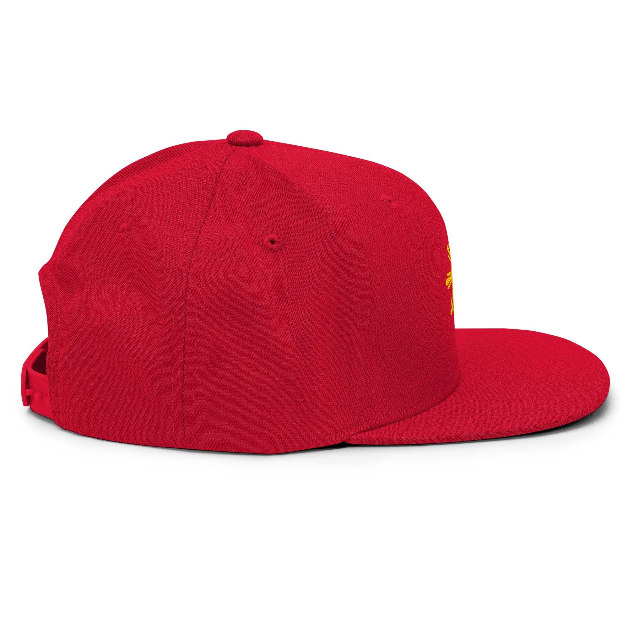 SUN + SCRIPT - wool blend flat bill hat - Black