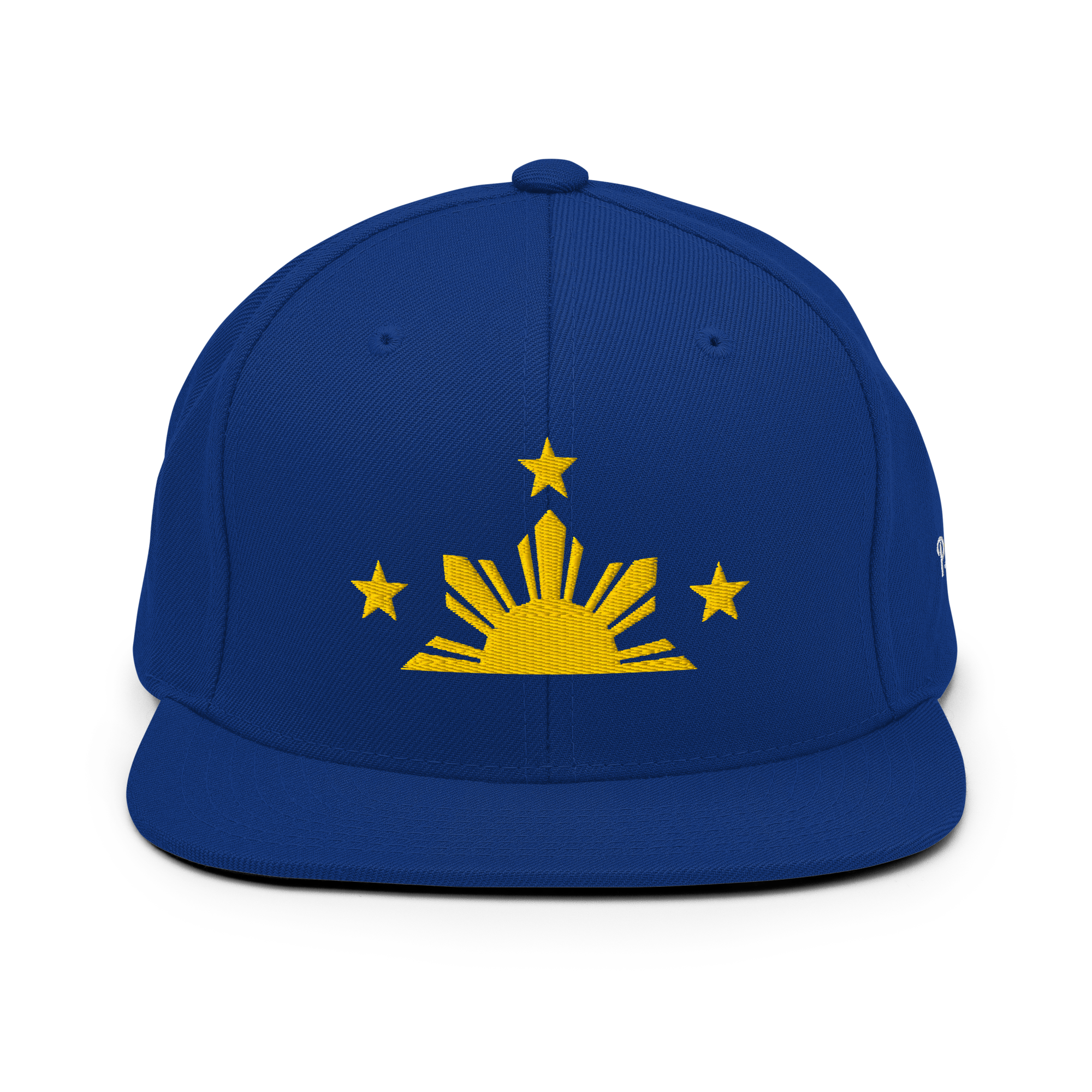 Three Stars & Half-Sun + Script - wool blend flat bill hat - Green Camo