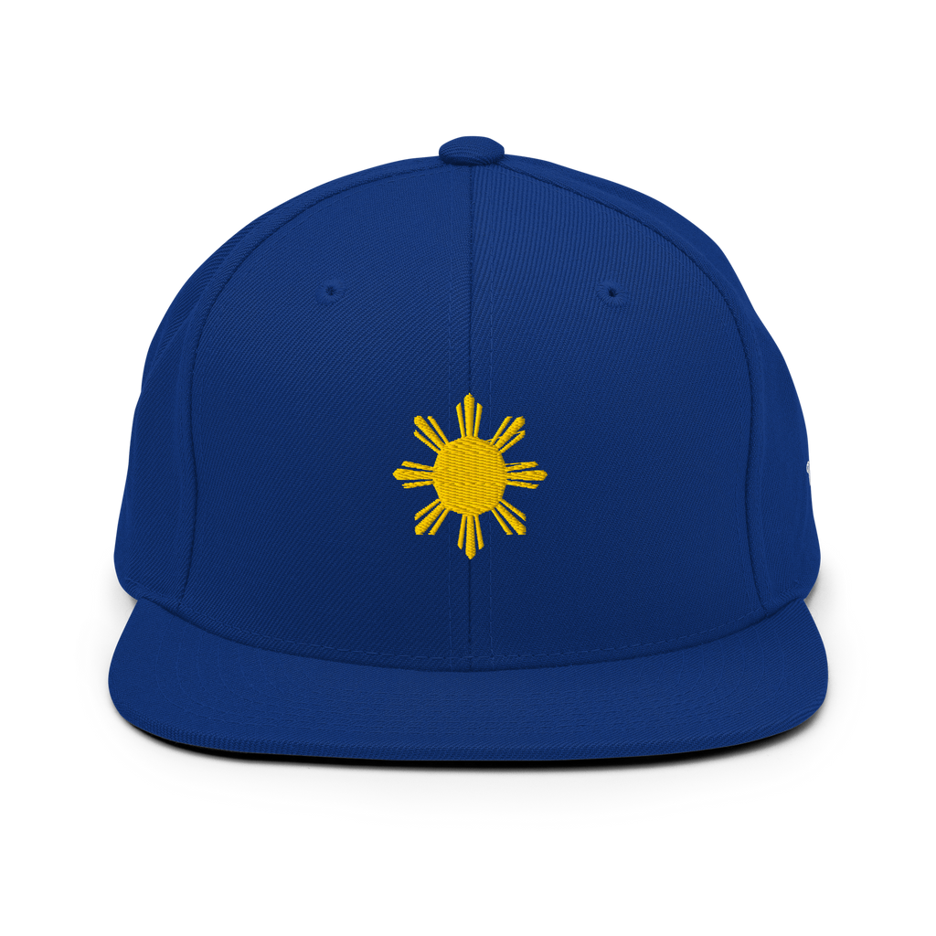 SUN + SCRIPT - wool blend flat bill hat - White