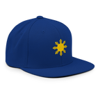 SUN + SCRIPT - wool blend flat bill hat - Heather Grey
