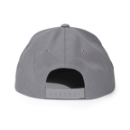 Three Stars & Half-Sun + Script - wool blend flat bill hat - Natural/Black