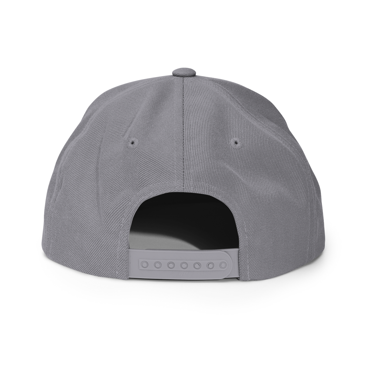 Three Stars & Half-Sun + Script - wool blend flat bill hat - Natural/Black