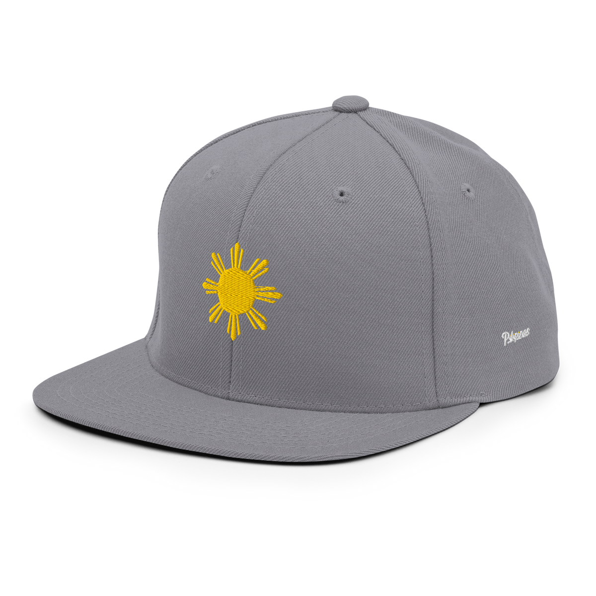 SUN + SCRIPT - wool blend flat bill hat - Black