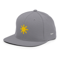 SUN + SCRIPT - wool blend flat bill hat - Silver