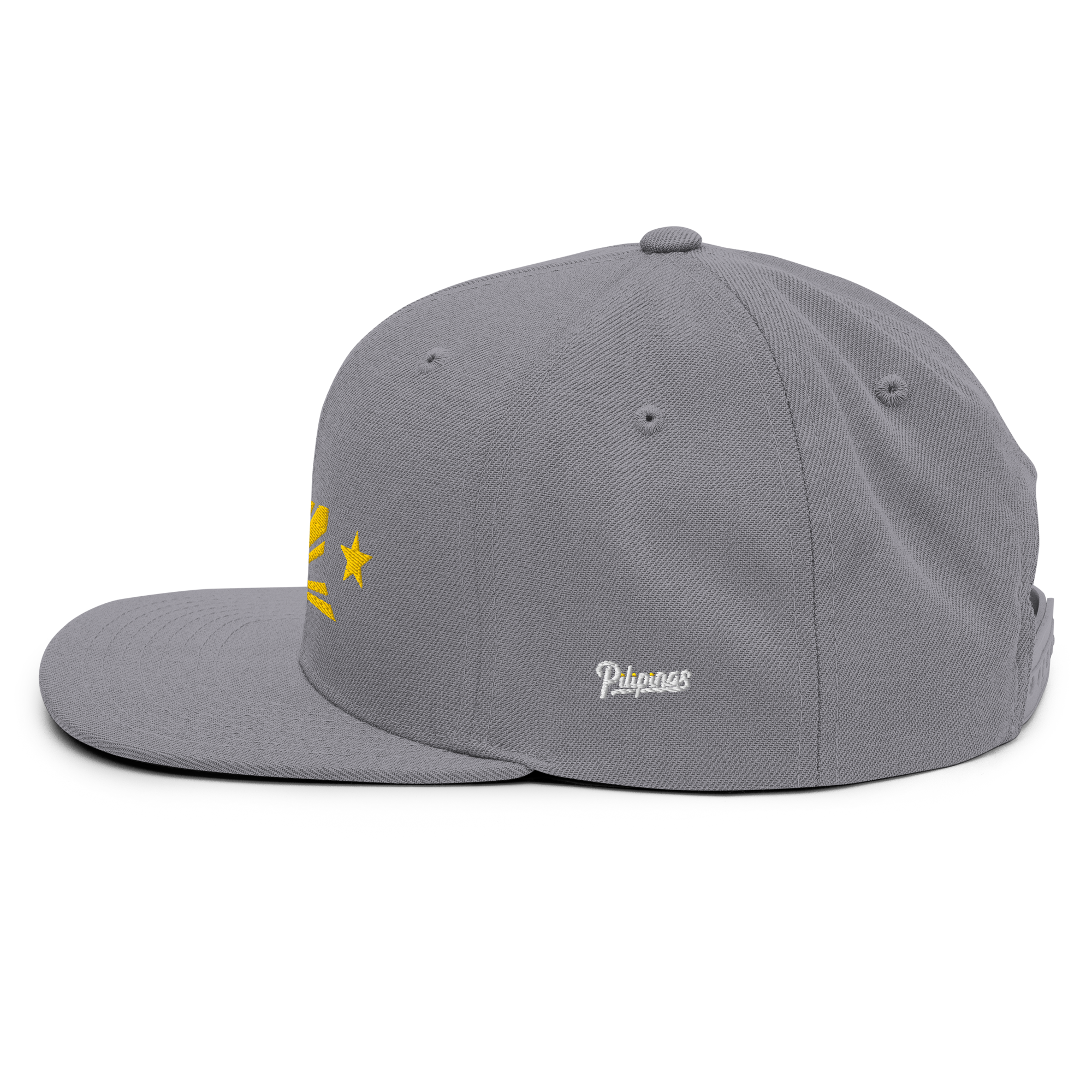 Three Stars & Half-Sun + Script - wool blend flat bill hat - Green Camo