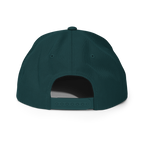 Three Stars & Half-Sun + Script - wool blend flat bill hat - Black