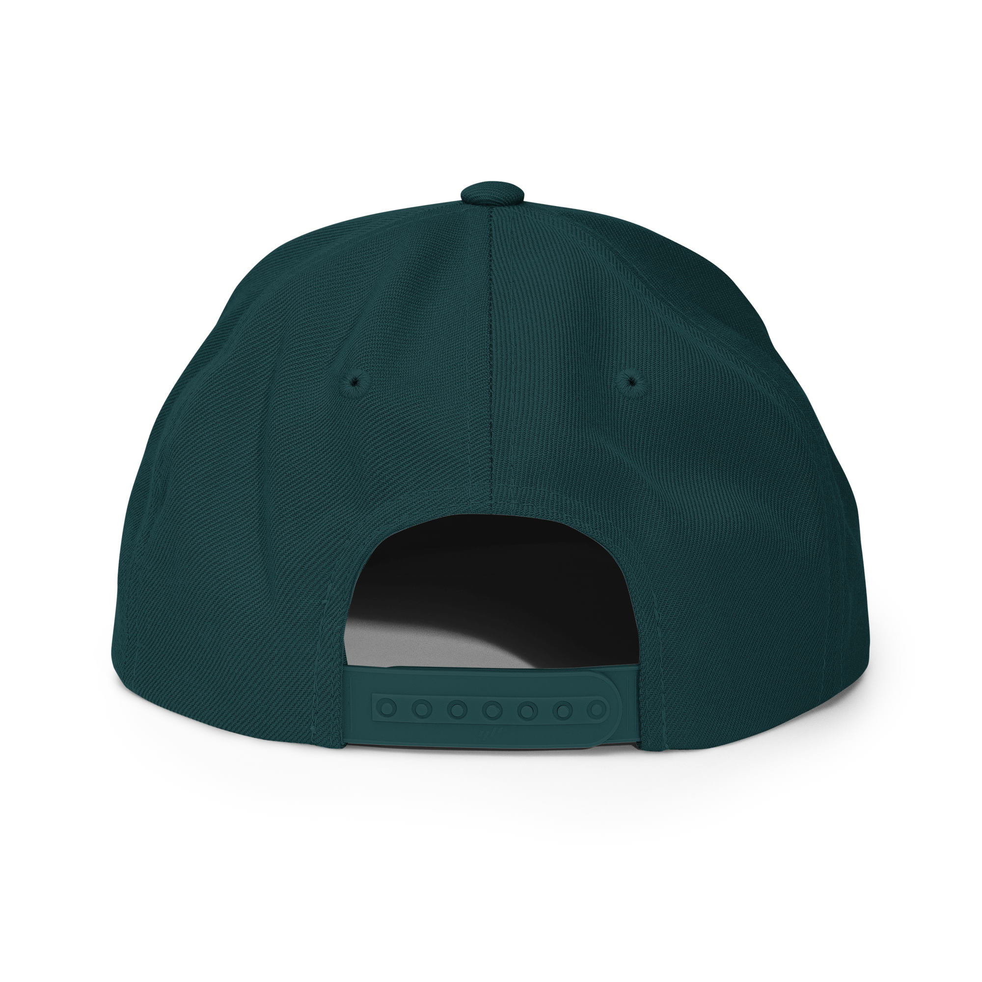Three Stars & Half-Sun + Script - wool blend flat bill hat - Natural/Black