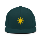 SUN + SCRIPT - wool blend flat bill hat - Black