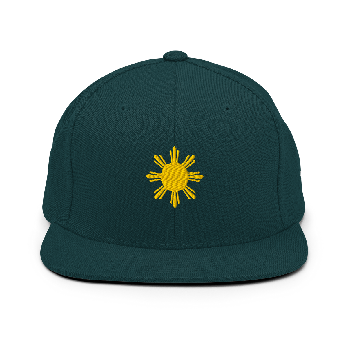 SUN + SCRIPT - wool blend flat bill hat - Black