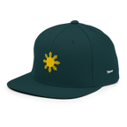 SUN + SCRIPT - wool blend flat bill hat - Black