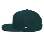 SUN + SCRIPT - wool blend flat bill hat - Black