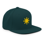 SUN + SCRIPT - wool blend flat bill hat - Black