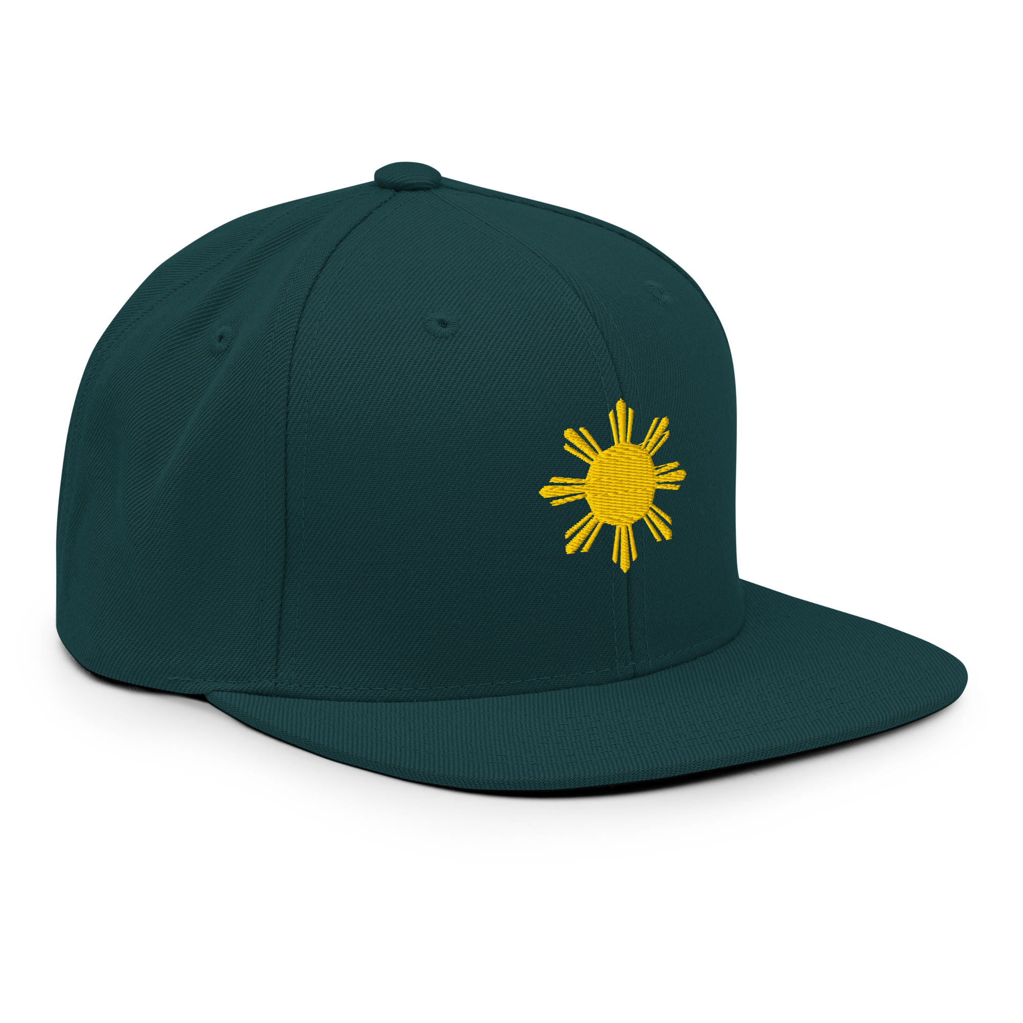SUN + SCRIPT - wool blend flat bill hat - Silver
