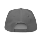 Three Stars & Half-Sun + Script - cotton flat bill hat - Black