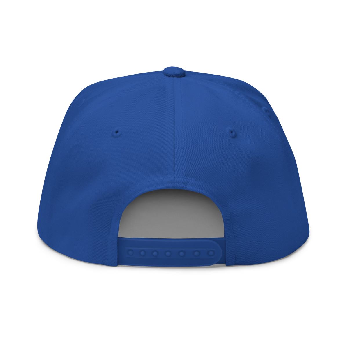 Three Stars & Half-Sun + Script - cotton flat bill hat - White