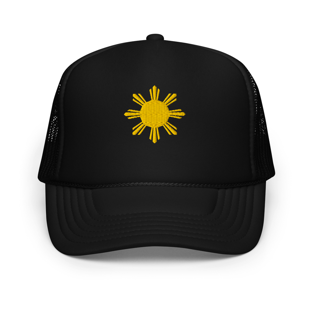 SUN - foam trucker hat - Black/White