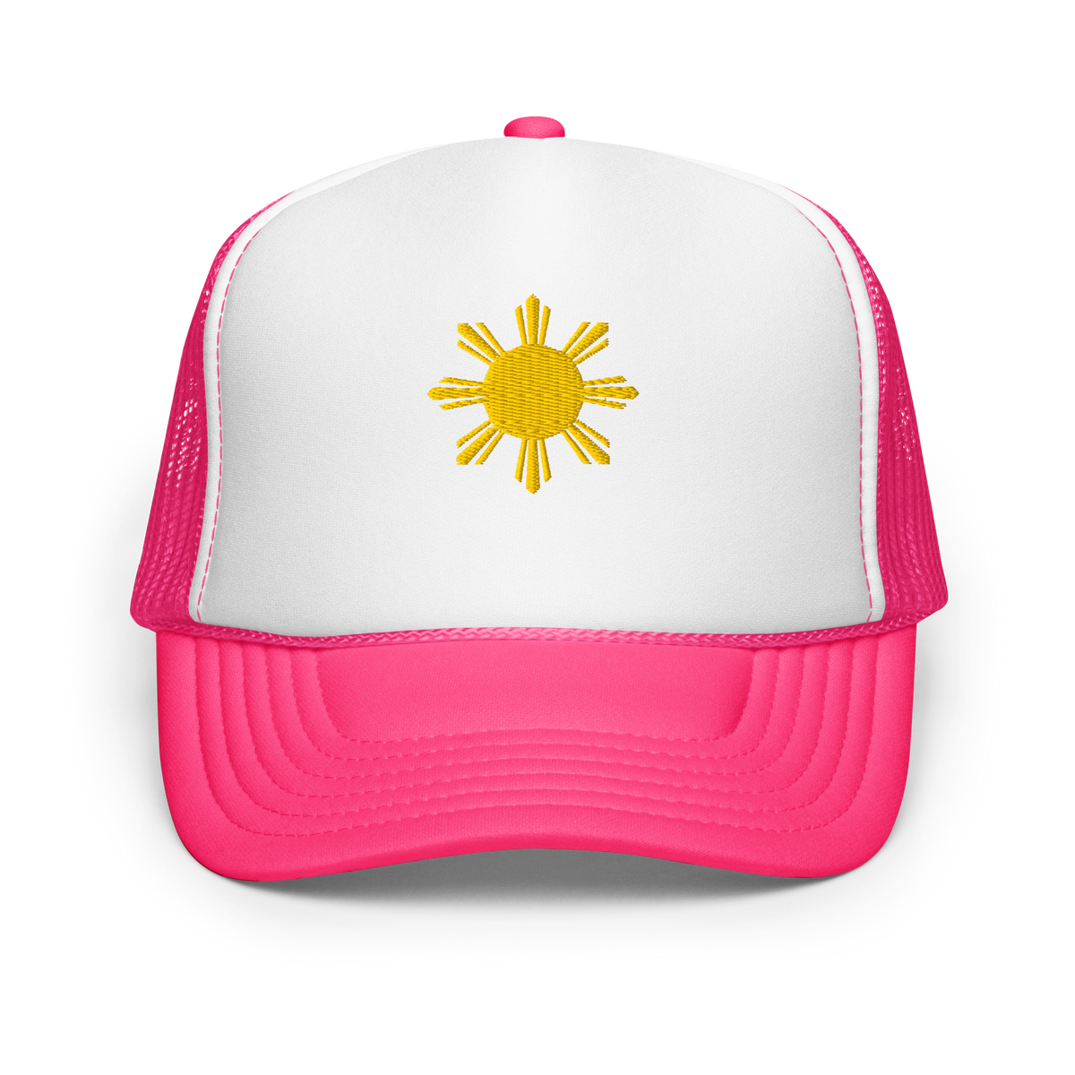 SUN - foam trucker hat - Hot Pink/White