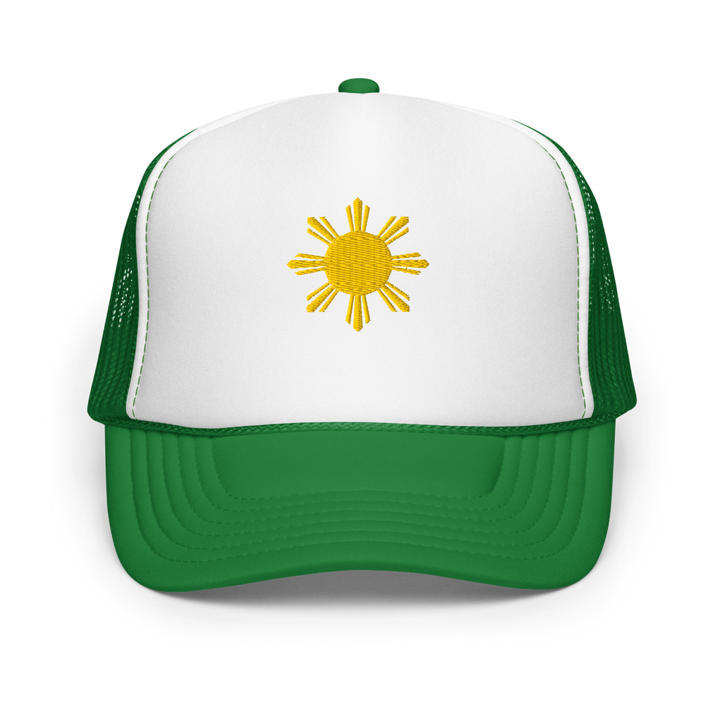 SUN - foam trucker hat - Dark Green/White